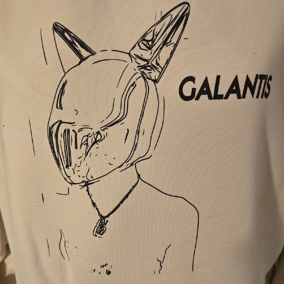 Galantis Piper Outline Cream Hoodie with Graphic Design UNISEX - Picture 3 of 8
